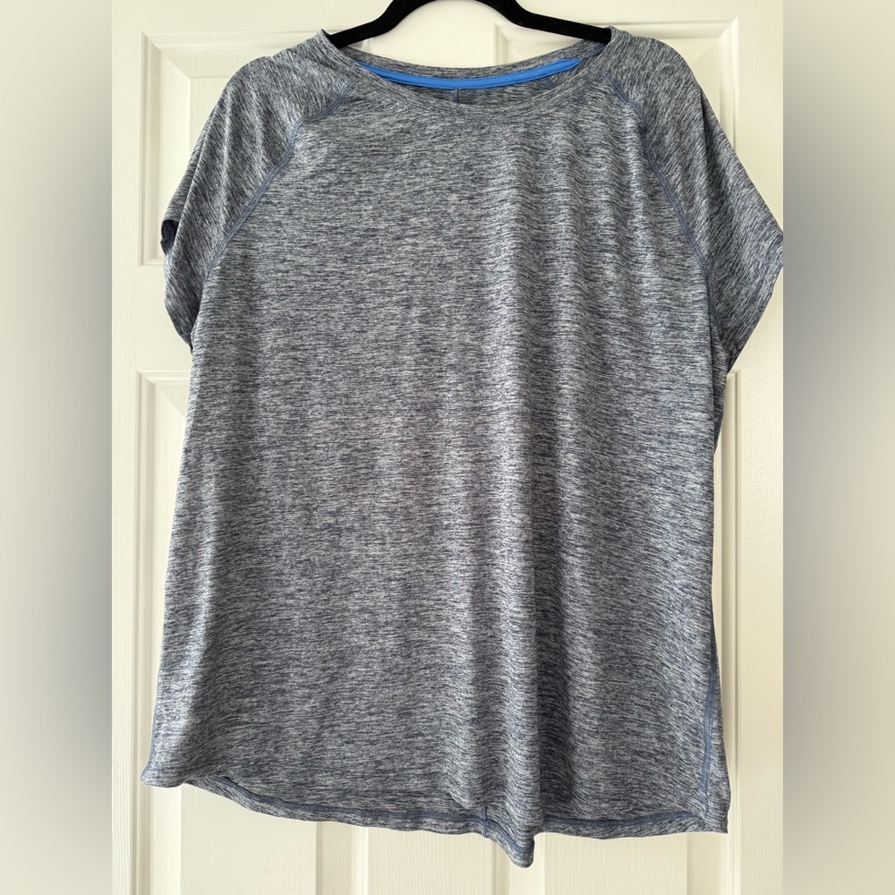 Blue Grey workout top